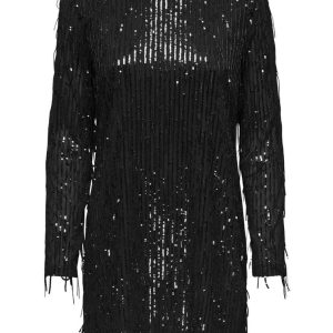 Onlanika Spacy Ls Short Dress Wvn - Zwart