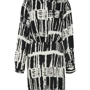 Vmcindy Cleo Ls Short  Shirtdress - Zwart Dessin
