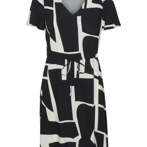 Vmeasy Joy Ss Short Dress Wvn Ga - Zwart Dessin