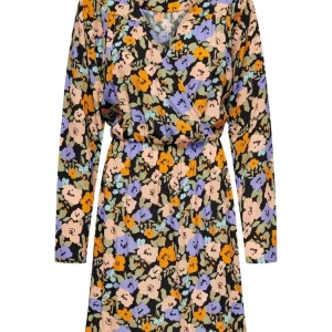 Jdycohen L/s Above Knee Wrap Dress - Zwart Dessin