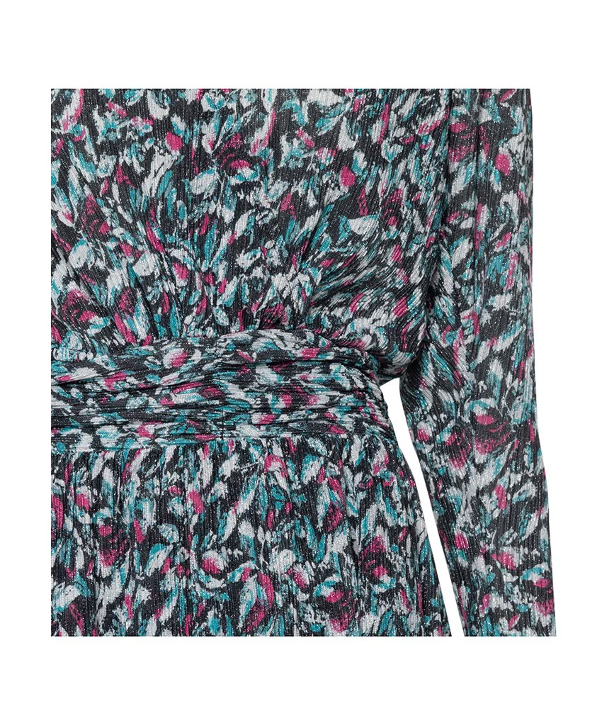 Flower Lurex Dress - Multicolor - Afbeelding 3