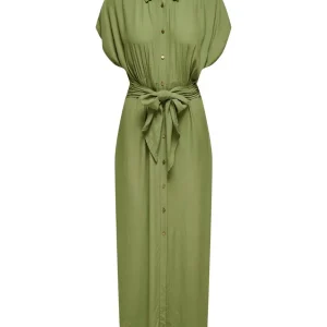 Jdysonya S/s Maxi Shirt Dress Wvn - Army
