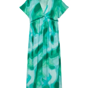 Vmvade S/s V-neck Ankle Dress Wvn L - Groen Melee