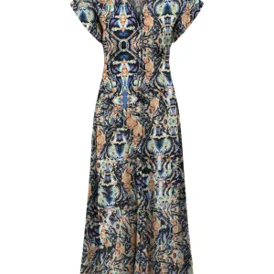 Onlnova Life Vis Mollie Long Dress - Multicolor