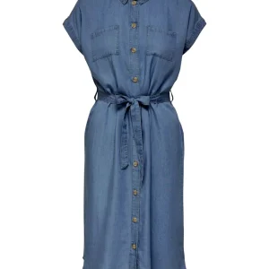 Onlpema Hannover Ss Dnm Sh Dress Qytnoos - Blue Denim