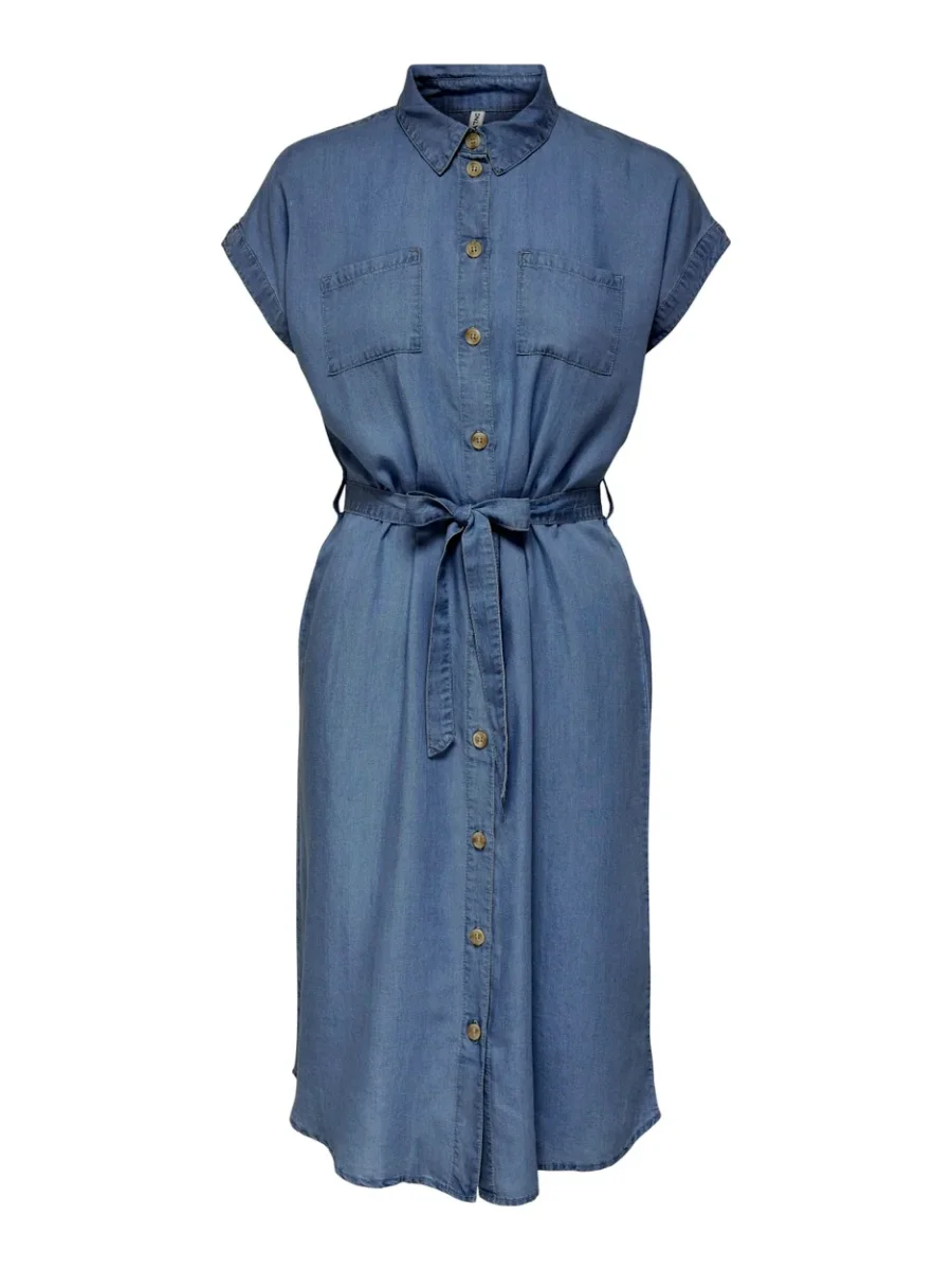 Onlpema Hannover Ss Dnm Sh Dress Qytnoos - Blue Denim - Afbeelding 2