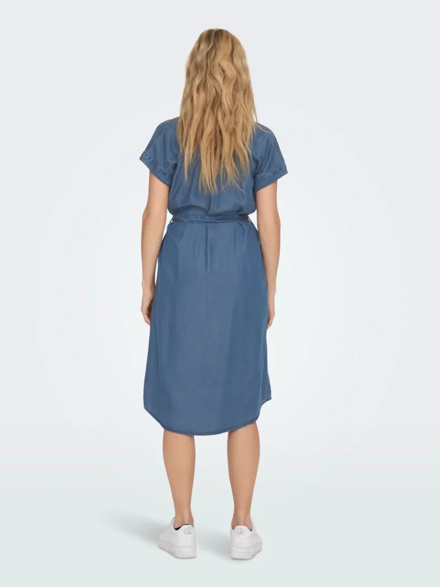 Onlpema Hannover Ss Dnm Sh Dress Qytnoos - Blue Denim - Afbeelding 5