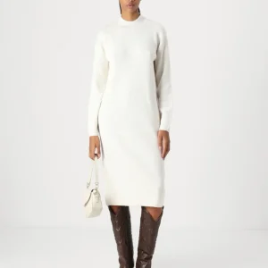 Jdylumi Life L/s High Neck Dress Kn - Off-white