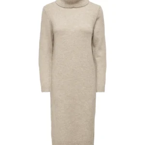 Onlbrandie L/s Rollneck Dress Knt N - Beige