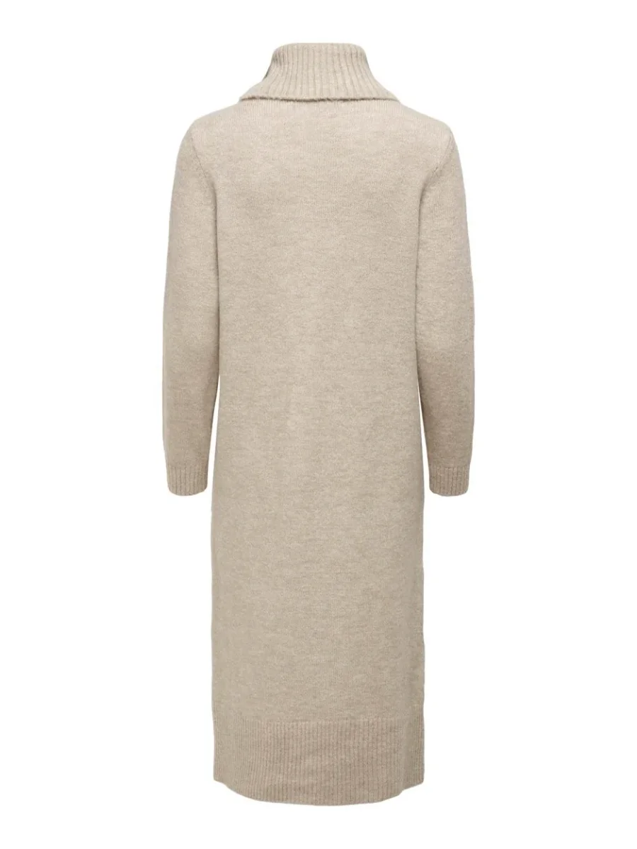 Onlbrandie L/s Rollneck Dress Knt N - Beige - Afbeelding 3