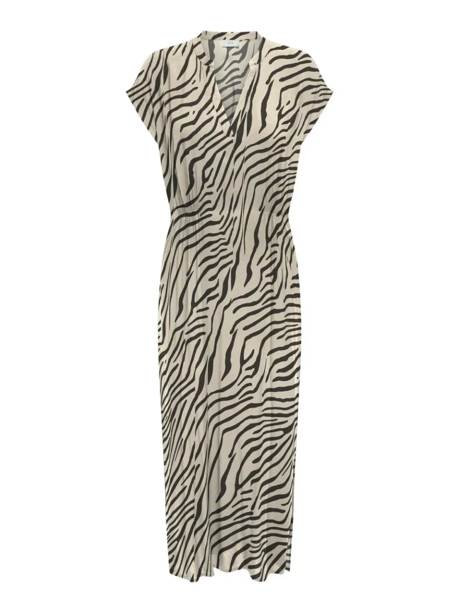 Jdystarr Life S/s Midi Dress Wvn Di - Zand Dessin