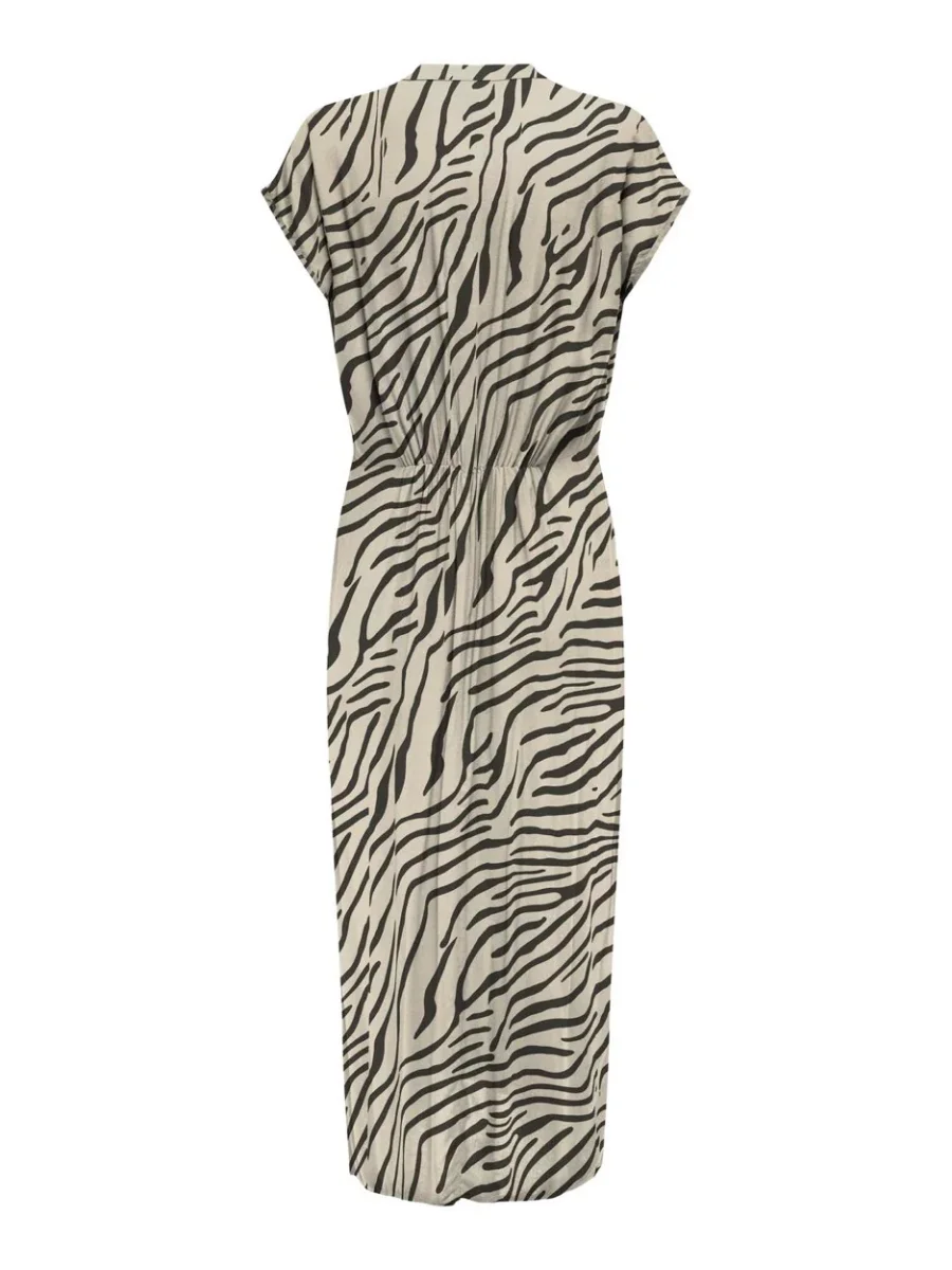 Jdystarr Life S/s Midi Dress Wvn Di - Zand Dessin - Afbeelding 3