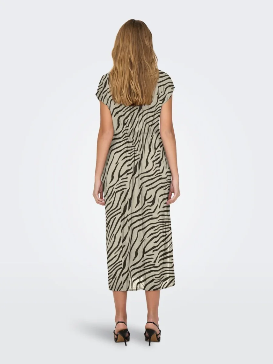 Jdystarr Life S/s Midi Dress Wvn Di - Zand Dessin - Afbeelding 5