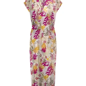 Jdystarr Life S/s Midi Dress Wvn Di - Ecru Dessin