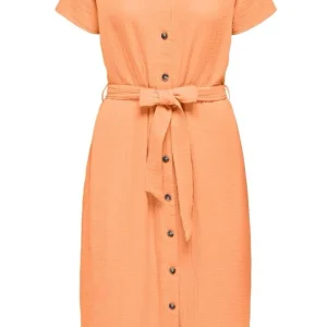 Onlthyra Button Down Dress Wvn - Oranje