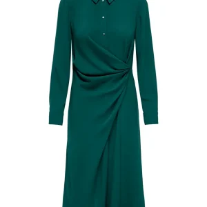 Jdyrizz L/s Wrap Shirt Dress Wvn Ex - Esmerald