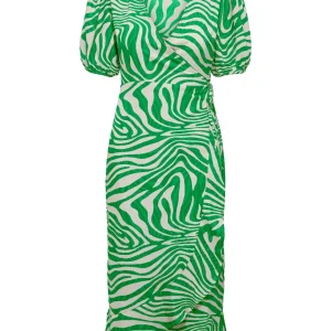 Onlchicago Life S/s Midi Dress Ptm - Groen Dessin