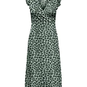 Onlmay Life S/l Wrap Midi Dress Jrs - Groen Dessin