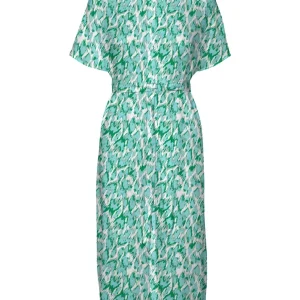 Vmmenny Ss Calf Shirt Dress Wvn Ga - Groen Dessin