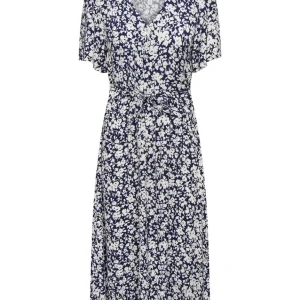 Onlhalia S/s Midi Dress Wvn Noos - Blauw Dessin