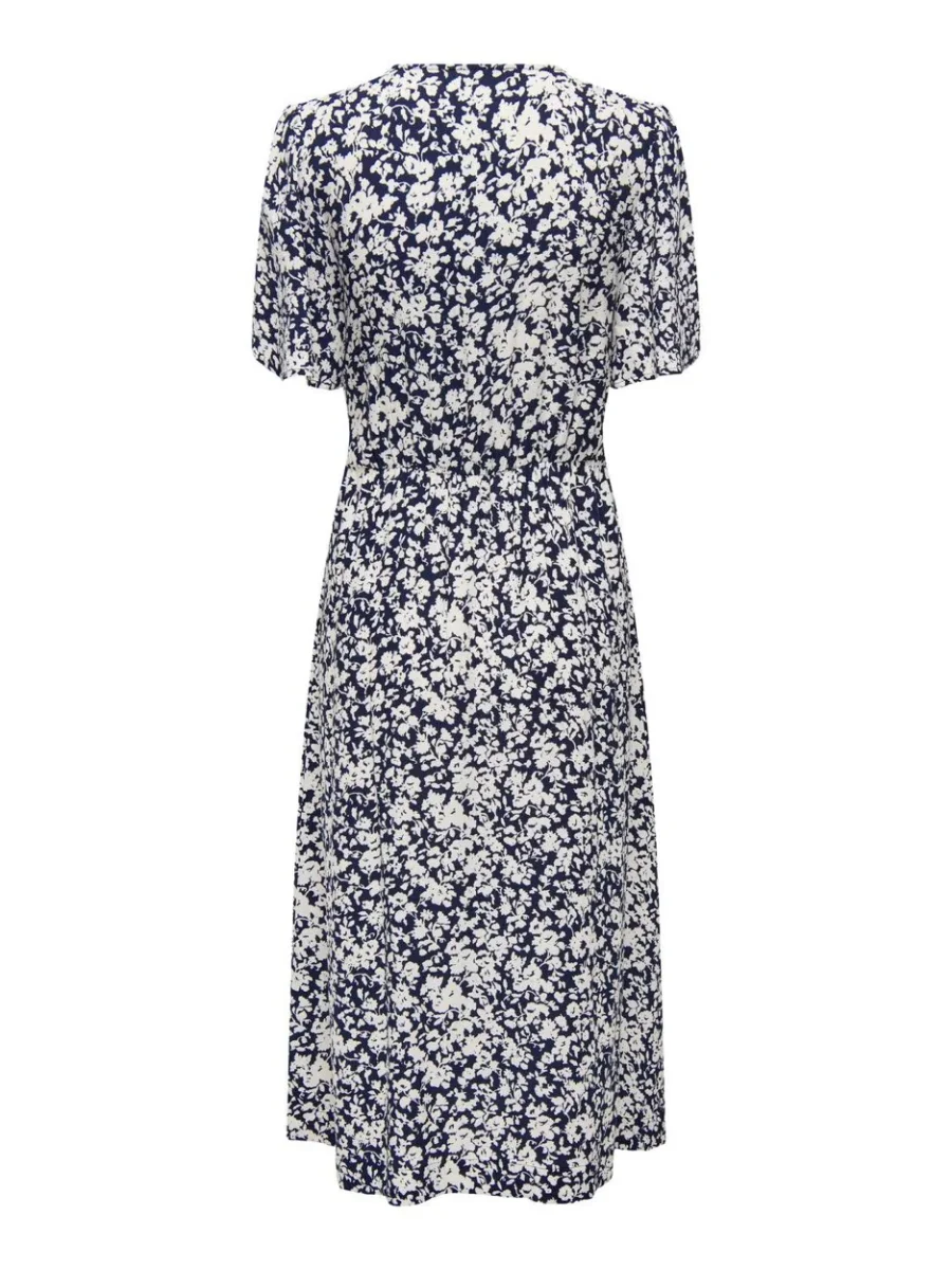 Onlhalia S/s Midi Dress Wvn Noos - Blauw Dessin - Afbeelding 3