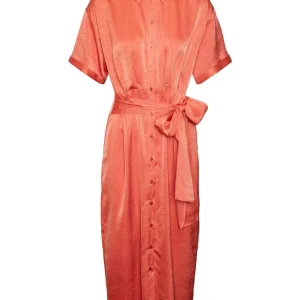 Vmonilla 2/4 7/8 Dress - Koraal Rood