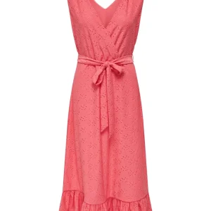 Onlsmilla S/l Midi Dress Cs Jrs - Neon Roze