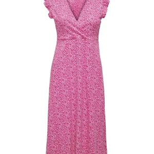 Onlmay Life S/l Wrap Midi Dress Jrs - Roze Dessin