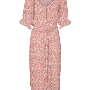 Vmrani 2/4 Calf Shirt Dress Wvn Lcs - Roze Dessin