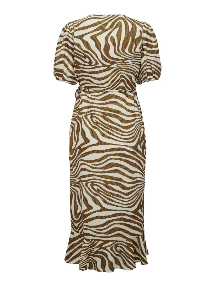 Onlchicago Life S/s Midi Dress Ptm - Bruin Dessin - Afbeelding 3