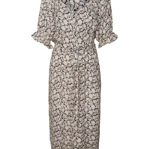 Vmrani 2/4 Calf Shirt Dress Wvn Lcs - Zwart Dessin