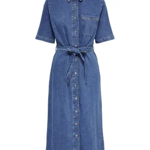 Onllana Ss Long Dress Dnm Rea258 No - Blue Denim