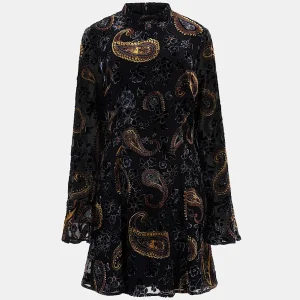 Marina Paisley Dress - Zwart Dessin