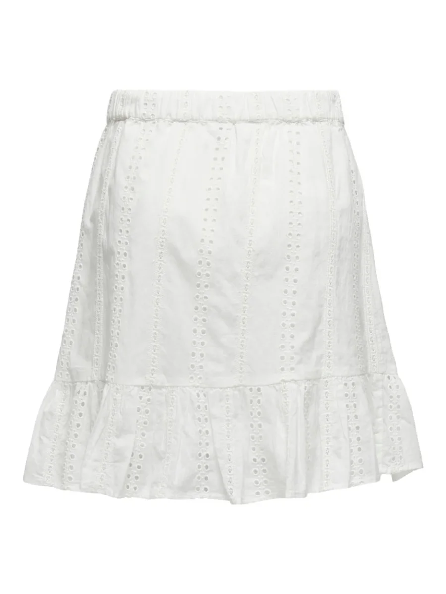 Onldonna Short Emb Skirt Wvn - Off-white - Afbeelding 3