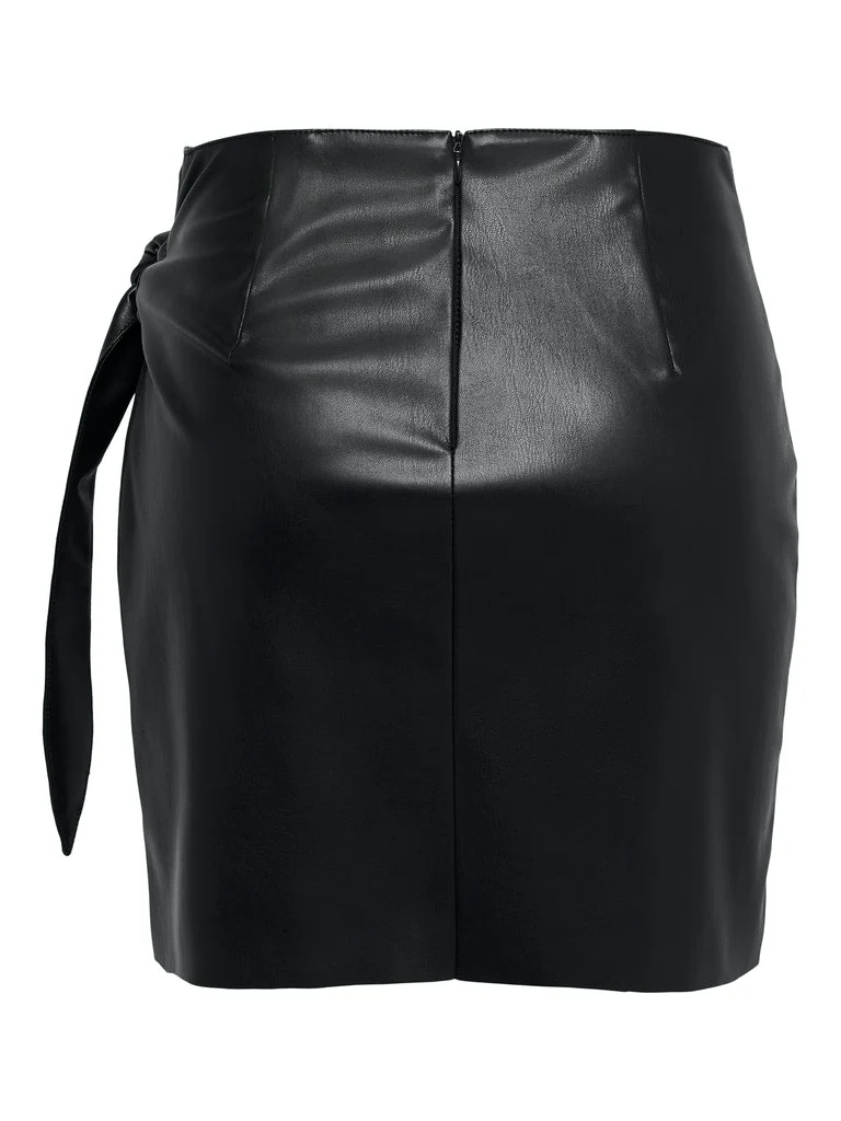 Onlolivia Faux Leather Skirt Noos Otw - Zwart - Afbeelding 3