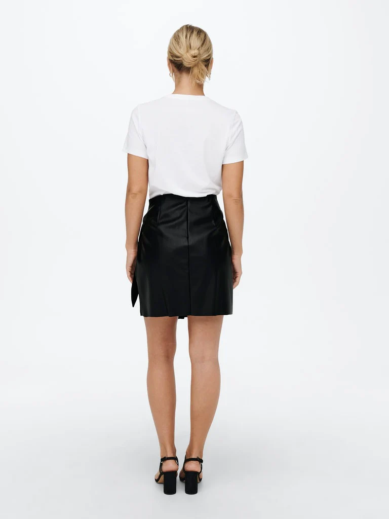 Onlolivia Faux Leather Skirt Noos Otw - Zwart - Afbeelding 5