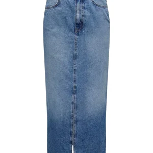 Onlcilla Long Slit Skirt Dnm Noos - Blue Denim