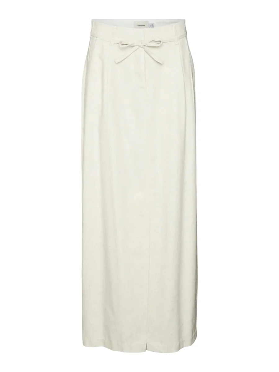 Vmflorence Hw Long Linen Skirt - Beige - Afbeelding 2
