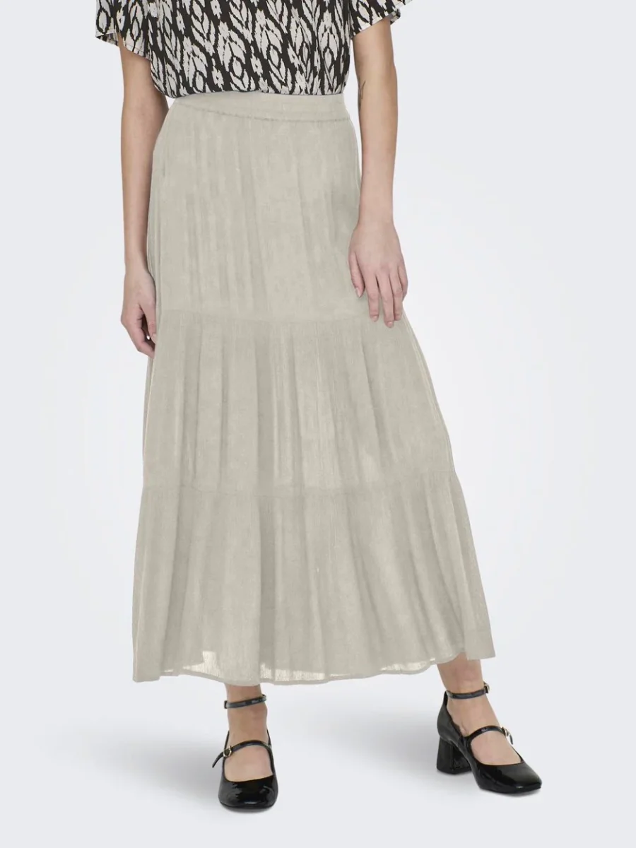 Onlmikka Life Long Skirt Wvn Noos - Beige - Afbeelding 4