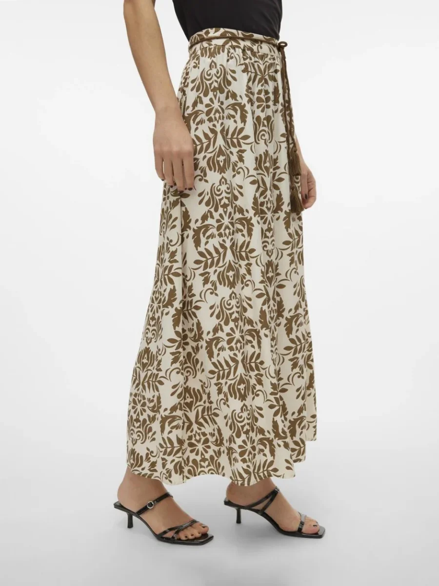 Vmimma Hw Long Skirt Wvn Btq - Zand Dessin - Afbeelding 4