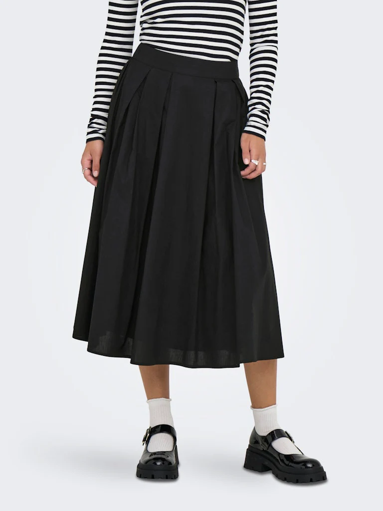 Onlmaila Long Pleat Skirt Ox Wvn - Zwart - Afbeelding 4