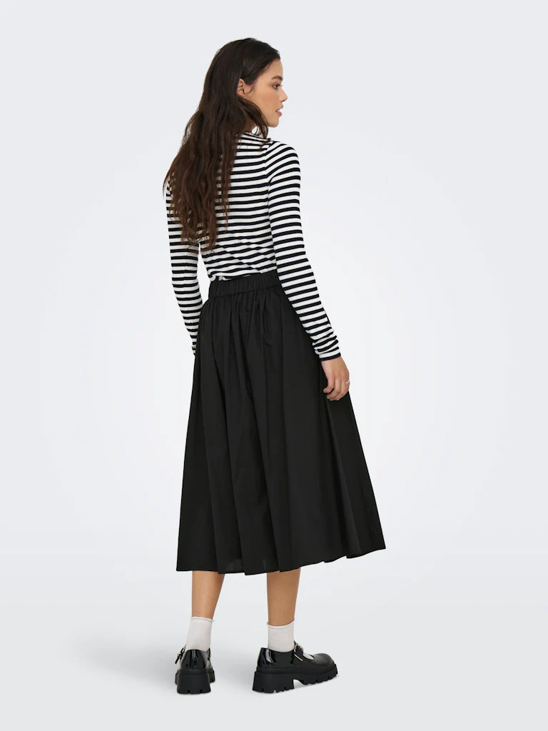Onlmaila Long Pleat Skirt Ox Wvn - Zwart - Afbeelding 5