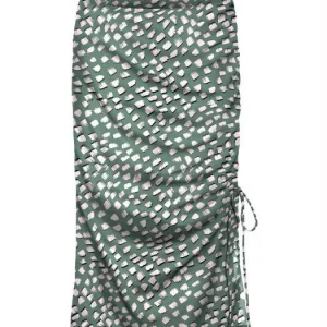 Vmolga Slit Calf Skirt Wvn Ga - Groen Dessin