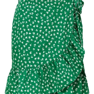 Onlolivia Wrap Skirt Wvn Noos - Groen Dessin