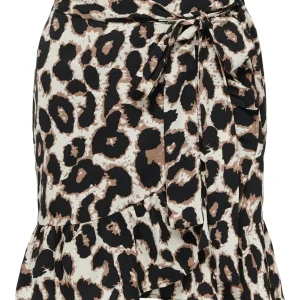 Onlolivia Wrap Skirt Wvn Noos - Bruin Dessin