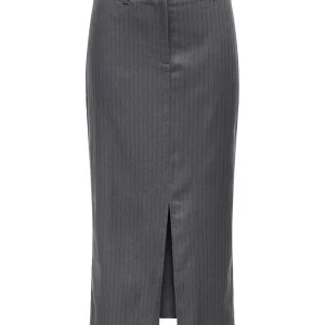Jdyulrikke Mw Midi Slit Skirt Pnt - Grijs Dessin