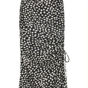 Vmolga Slit Calf Skirt Wvn Ga - Zwart Dessin