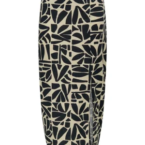 Onldahlia Linen Midi Skirt Ptm - Zwart Dessin