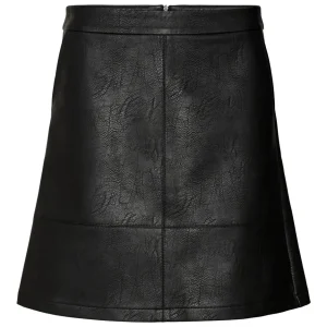 Vmida Short Coated Skirt Lcs - Zwart