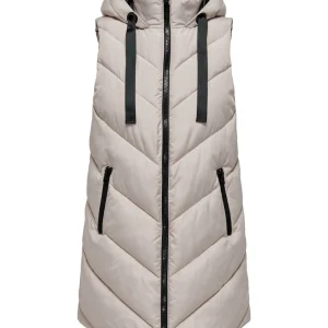 Jdyskylar Padded Hood Waistcoat Otw - Beige